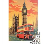 Adult Jigsaw Puzzle 1000 London Travel Poster Puzzle Jigsaws Puzzles for Adults Educational Game Challenge Toy 1000pcs (38x26cm)