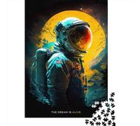 Adult Jigsaw Puzzle 1000 Neon Astronaut With Sun Puzzle Jigsaws Puzzles for Adults Educational Game Challenge Toy 1000pcs (75x50cm)