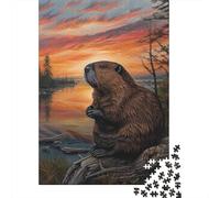 Adult Jigsaw Puzzle 1000 Otter Puzzle Jigsaws Puzzles for Adults Educational Game Challenge Toy 1000pcs (38x26cm)