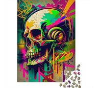 Adult Jigsaw Puzzle 1000 Painting Skeletons Puzzle Jigsaws for Adults Educational Game Challenge Toy 1000pcs (75x50cm)