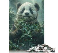 Adult Jigsaw Puzzle 1000 Panda Bear Eating Bamboo Puzzles for Adults Educational Game for Adult Teenagers 1000pcs (75x50cm)