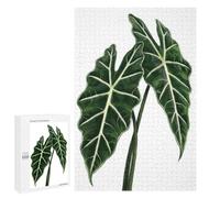 Adult Jigsaw Puzzle, 1000 PCS, Featuring Alocasia Polly Plant Leaves Artwork, A Creative Way to Unwind after A Busy Day, for Quiet Evenings