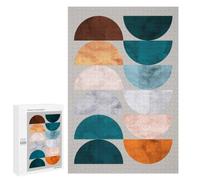 Adult Jigsaw Puzzle, 1000 PCS, Featuring Art of Semicircles 5 Artwork, An Absorbing Project for Relaxed Weekends, for Quiet Evenings