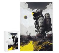 Adult Jigsaw Puzzle, 1000 PCS, Featuring Astronaut on Alien Planet -16 Artwork, A Focused Activity for Patient Adult Puzzlers, for Indoor Play