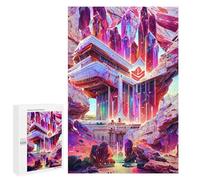 Adult Jigsaw Puzzle, 1000 PCS, Featuring Crystal Cavern Temple Artwork, Classic Jigsaw Entertainment for The Home, for Indoor Play