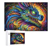 Adult Jigsaw Puzzle, 1000 PCS, Featuring Dragon Artwork Artwork, A Mindful Leisure Activity for Puzzle Lovers, for Indoor Play