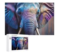 Adult Jigsaw Puzzle, 1000 PCS, Featuring Elephant AI Generative Artwork, A Creative Way to Unwind after A Busy Day, for Quiet Evenings