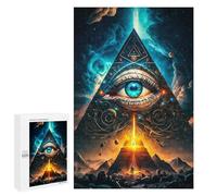 Adult Jigsaw Puzzle, 1000 PCS, Featuring Eye of The Pyramid Artwork, A Mindful Leisure Activity for Puzzle Lovers, for Indoor Play