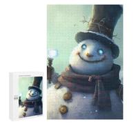 Adult Jigsaw Puzzle, 1000 PCS, Featuring Funny Cute Snowman Artwork, A Creative Way to Unwind after A Busy Day, for Quiet Evenings