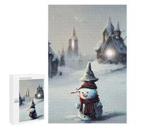 Adult Jigsaw Puzzle, 1000 PCS, Featuring Funny Cute Snowman Artwork, A Creative Way to Unwind after A Busy Day, for Quiet Evenings