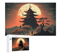 Adult Jigsaw Puzzle, 1000 PCS, Featuring Japanese Landscape Artwork, A Creative Way to Unwind after A Busy Day, for Indoor Play