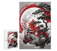 Adult Jigsaw Puzzle, 1000 PCS, Featuring Red Moon Sanctuary Artwork, An Absorbing Project for Relaxed Weekends, for Family Nights