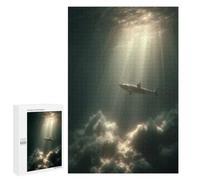 Adult Jigsaw Puzzle, 1000 PCS, Featuring Shark in The Ocean Depths Artwork, Versatile Leisure for Adults Who Enjoy Jigsaws, at Home