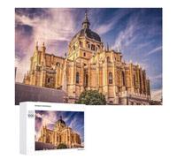 Adult Jigsaw Puzzle, 1000 PCS, Featuring Spain Madrid Landmark City Artwork, A Creative Way to Unwind after A Busy Day, for Family Nights