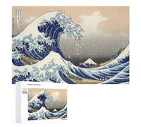 Adult Jigsaw Puzzle, 1000 PCS, Featuring The Great Wave Off Kanagawa Artwork, A Mindful Leisure Activity for Puzzle Lovers, for Indoor Play