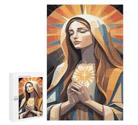 Adult Jigsaw Puzzle, 1000 PCS, Featuring Virgin Mary Digital Art Artwork, An Absorbing Project for Relaxed Weekends, for Family Nights