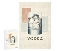 Adult Jigsaw Puzzle, 1000 PCS, Featuring Vodka Drink with Ice Cubes Artwork, A Creative Way to Unwind after A Busy Day, for Indoor Play