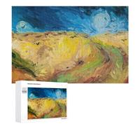 Adult Jigsaw Puzzle, 1000 PCS, Featuring Wheat Field with Crows Artwork, A Creative Way to Unwind after A Busy Day, for Quiet Evenings