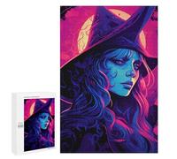 Adult Jigsaw Puzzle, 1000 PCS, Featuring Witch's Enchanted Night Artwork, Classic Jigsaw Entertainment for The Home, for Indoor Play