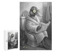Adult Jigsaw Puzzle, 1000 PCS, with Detailed Duck in Robe Reading Newspaper Artwork, An Engaging Indoor Activity for Quiet Evenings, at Home