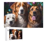 Adult Jigsaw Puzzle, 1000 PCS, with Detailed Easter Egg Hunt with Dogs Artwork, A Satisfying Project for Experienced Puzzlers, at Home
