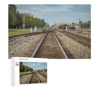 Adult Jigsaw Puzzle, 1000 PCS, with Detailed Parallel Railroad Tracks Artwork, A Creative Way to Unwind after A Busy Day, for Cosy Nights