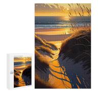 Adult Jigsaw Puzzle, 1000 PCS, with Detailed Sunset Beach Reflections Artwork, An Absorbing Project for Relaxed Weekends, for Indoor Play