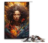 Adult Jigsaw Puzzle 1000 Pieces, Adult Jigsaw Puzzle Colorful Psychedelic for Empowering Warriors 1000 Piece Puzzle Game