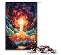 Adult Jigsaw Puzzle 1000 Pieces Adult Jigsaw Puzzle Colorful Psychedelic Volcano Eruption 1000 Piece Puzzle Game