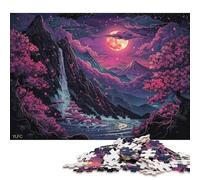 Adult Jigsaw Puzzle 1000 Pieces 'Aesthetic Neon Forest Art Puzzles for Teenagers Gifts Jigsaw Puzzles for Adults 1000pcs (75x50cm)