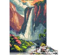 Adult Jigsaw Puzzle 1000 Pieces Angel Falls Majesty Paper Puzzle Jigsaws for Adults Jigsaw Puzzles for Adults Teenagers 38x26cm/1000pcs