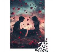 Adult Jigsaw Puzzle 1000 Pieces Art Happy Lovers Puzzles for Adults For Family Fun & Game Night 1000pcs (75x50cm)