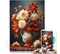 adult jigsaw puzzle 1000 pieces Autumn Flowers Made of cardboard，for age 14+ Relax Games Games Toys Gift。size：26x38cm/10.24x14.96inch