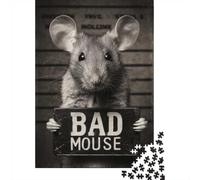 Adult Jigsaw Puzzle, 1000 Pieces, Bad Mouse Mugshot, 52x38cm/1000pcs, Shared Puzzle Activity, Time Around The Table And Time Together