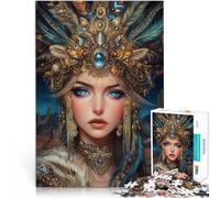adult jigsaw puzzle 1000 pieces Beautiful Indian princess Made of cardboard，for ages 14 and over Work of art Gift Toys 。size：26x38cm/10.24x14.96inch