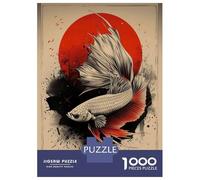 Adult Jigsaw Puzzle 1000 Pieces, Betta Fish Poster Artwork, Stress Relief Activity, Idea, Precision Cut Pieces, 70x50cm/1000pcs