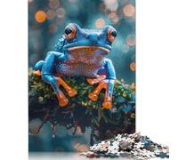Adult Jigsaw Puzzle 1000 Pieces Blue And Orange Tree Frog Portrait Paper Puzzle Jigsaws for Adults Jigsaw Puzzles for Adults Teenagers 38x26cm/1000pcs