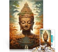 adult jigsaw puzzle 1000 pieces Buddha Art Made of cardboard for age 14 years and over Puzzle game Offered as gifts for the whole family。size：26x38cm/10.24x14.96inch