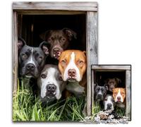 Adult Jigsaw Puzzle 1000 Pieces Bull Terrier Cardboard Jigsaw Puzzles for Challenging Family Activity Games Colorful DIY 26X38CM