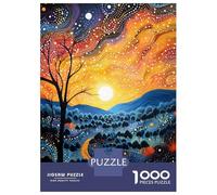 Adult Jigsaw Puzzle 1000 Pieces, Celestial Fusion Artwork, Stress Relief Activity, Festive Season Fun, Premium Thick Cardboard, 52x38cm/1000pcs