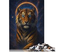 Adult Jigsaw Puzzle 1000 Pieces Celestial Tiger Portrait Paper Puzzle Jigsaws for Adults Jigsaw Puzzles for Adults Teenagers 38x26cm/1000pcs