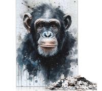 Adult Jigsaw Puzzle 1000 Pieces Chimpanzee Ape Artistry Puzzle for Adults And Teenager Puzzles for Adults Teens 1000pcs (75x50cm)
