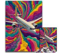 Adult Jigsaw Puzzle 1000 Pieces Color Plane Cardboard Puzzles Fun Games, Is Ideal As A Gift for The Whole Family for for Age 14 26X38CM