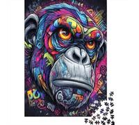 Adult Jigsaw Puzzle, 1000 Pieces, Colorful Monkey Graffiti Art, 70x50cm/1000pcs, Shared Puzzle Activity, Time Around The Table And Friends And Family