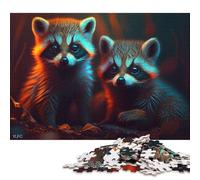 Adult Jigsaw Puzzle 1000 Pieces Colorful Raccoons Puzzles for Teenagers Gifts Jigsaw Puzzles for Adults 1000pcs (75x50cm)
