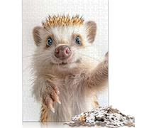 Adult Jigsaw Puzzle 1000 Pieces Cute Hedgehog Selfie Puzzle Jigsaws for Adults Funny Jigsaw Puzzles 300pcs (40x28cm)
