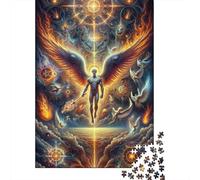 Adult Jigsaw Puzzle, 1000 Pieces, Divine Ascension Art Print, 38x26cm/1000pcs, Shared Puzzle Activity, Time Around The Table And Friends And Family
