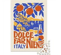Adult Jigsaw Puzzle, 1000 Pieces, Dolce Far Niente Italy Art, 52x38cm/1000pcs, Shared Puzzle Activity, Weekend Leisure And Couples And Families