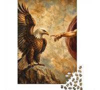 Adult Jigsaw Puzzle, 1000 Pieces, Eagle And Divine Hand, 38x26cm/1000pcs, Shared Puzzle Activity, Time Around The Table And Time Together