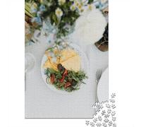 Adult Jigsaw Puzzle, 1000 Pieces, Elegant Table Setting with Food, 52x38cm/1000pcs, Relaxing Winter Hobby, Focused Screen-Free Time And Cosy Evenings